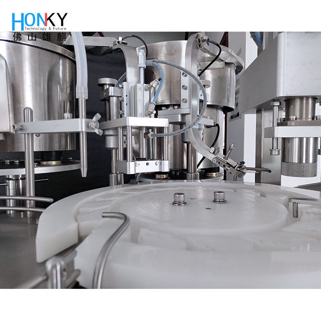 أوتوماتيكيكي مكتبية 5 مل قنينة ملء غطاء آلة مع سرعة 30 زجاجة في الدقيقة لملء الصيدلة