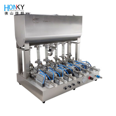 آلة تعبئة زيوت التشحيم عالية السرعة 6 رؤوس 8000BPH 500W